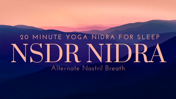 NSDR Yoga Nidra for Sleep 🌙 20 minute Alternate Nostril Breath (Dark Screen)